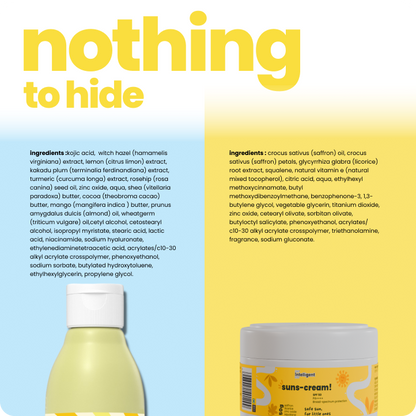 All the ingredients are- Gentle, Vegan, and Dermatologically Tested